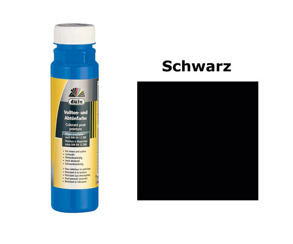 düfa D230 Volltonfarbe Abtönfarbe Schwarz 750ml Dispersionsfarbe
