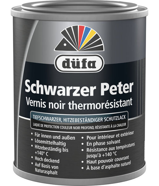 düfa Schwarzer Peter Schutzlack Tiefschwarz 125ml Dose
