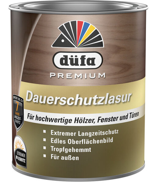 düfa Premium Dauerschutzlasur Holzlasur Allround-Lasur Eiche 750ml Dose