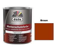 düfa Premium Wetterschutzfarbe Holzfarbe Braun 2,5L...