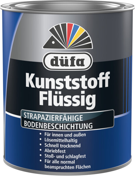 düfa Kunststoff flüssig Zementlackfarbe Bodenbeschichtung RAL7032 Kieselgrau 2,5L Dose