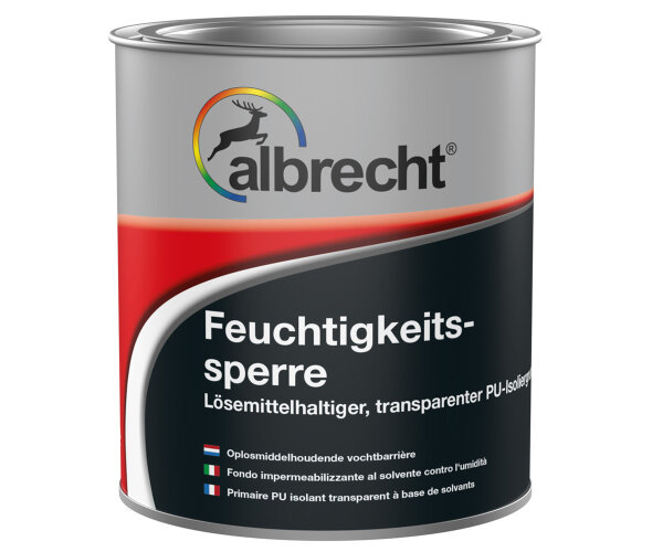 albrecht Feuchtigkeitssperre PU-Isoliergrund Beton Mauerwerk farblos 750ml Dose