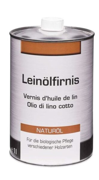 Leinölfirnis Naturöl Versiegelung Holz Farblos 1,0L Gebinde