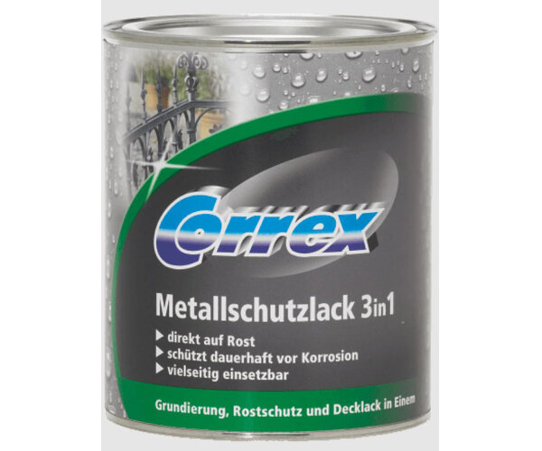 Correx Metallschutzlack 3in1 Standard 0001 Weiß 250ml Dose