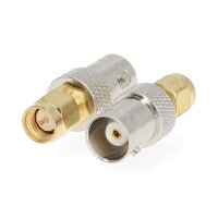 2x SMA Adapter SMA-Stecker auf BNC-Buchse hartvergoldet...