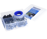 Schlauchschellen Dichtungen und Gewindedichtband Set 30-tlg.