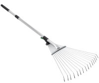 Laubbesen Laubrechen 15 Zinken verzinkt mit Stiel -...