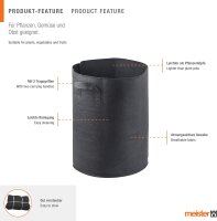 Pflanzsack 43l Pflanzensack luft- & wasserdurchlässig 5er Set