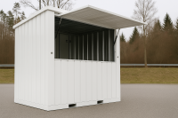 2m XXL Kiosk Container RAL 9010 Weiß mit...