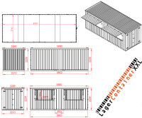 6m XXL Kiosk Container RAL 6024 Grün mit ZWEI...