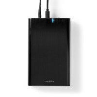 Festplattengehäuse 3,5" Zoll für SATA HDD/SSD extern USB-C & A Anschluss Schwarz