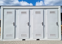 XXL Toilettencontainer Festivalcontainer mit 8 WC Kabinen RAL 9002