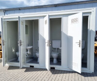XXL Toilettencontainer Festivalcontainer mit 8 WC Kabinen RAL 9002