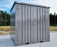 2m Gartencontainer Quarzgrau RAL 7039 mit Doppeltür...
