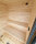 Sauna aus Lärche und Linde mit 9 kW Saunaofen WiFi-Kombisteuerung 220x220cm