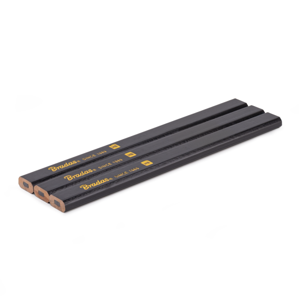 3x Konstruktionsbleistift HB 180mm Baubleistift Zimmermannsbleistift