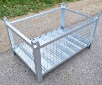 Gitterbox halbhoch verzinkt stapelbar mit Kranösen...