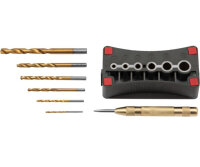 Metallbohrer mit Bohrhilfe Bohrerset 8-tlg.