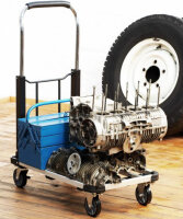 Transportwagen mit Lenkrollen und Bremse Aluminium...