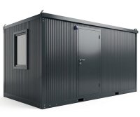 4m Bürocontainer RAL 7016 - Baucontainer mit...