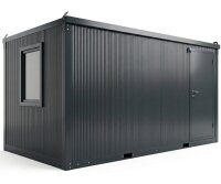 5m Bürocontainer RAL 7016 - Baucontainer mit...