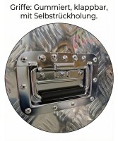 Aluminium Deichselbox Staubox Werkzeugkiste 88,5 x 33,5 x 40 cm