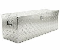 Aluminium Deichselbox Staubox Werkzeugkiste 125 x 41 x 41 cm