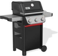 Weber Spirit E-310 Gasgrill Schwarz Silber 3 Brenner Snap-Jet Zündung mit Ablage