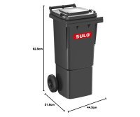 SULO Citybac Classic Mülltonne 60L Schwarzgrau RAL7021