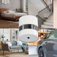 Mini Rauchmelder Batteriebetrieben Rauchwarnmelder Weiß 85dB