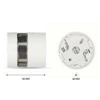 Mini Rauchmelder Batteriebetrieben Rauchwarnmelder Weiß 85dB