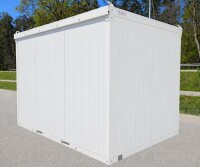 3m Isolierter Lagercontainer in RAL 9002 inkl. großer Einflügeltür