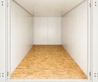 4m Isolierter Lagercontainer in RAL 9002 inkl. großer Doppeltür