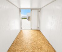 4m Isolierter Lagercontainer in RAL 9002 inkl. großer Doppeltür