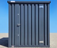 2m BASIC Container Anthrazit RAL 7016 mit Einflügeltür voll verzinkt
