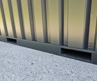 2m BASIC Container Anthrazit RAL 7016 mit Einflügeltür voll verzinkt
