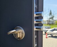 2m BASIC Container Anthrazit RAL 7016 mit Einflügeltür voll verzinkt