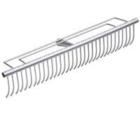 Rasenrechen Gartenrechen Rechen 550mm mit 32 Zinken