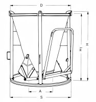 Eichinger Betonsilo Rund konische Form 350L mit...