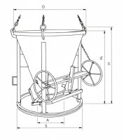 Eichinger Betonsilo Rund konische Form 200L mit...