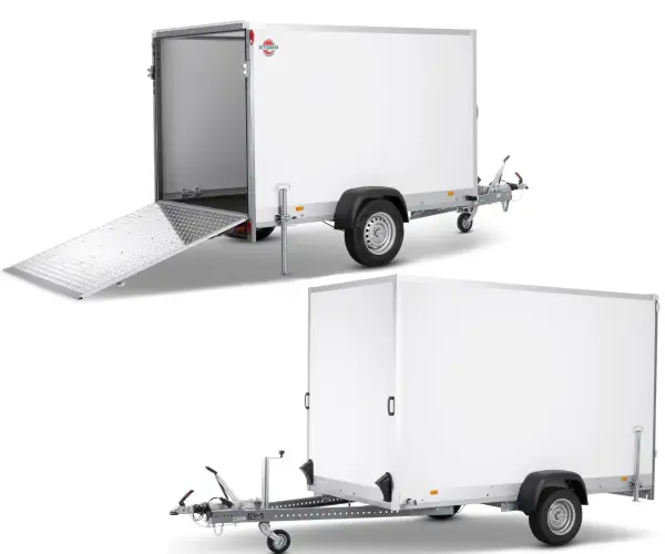 Stema STPK PKW Anhänger Kofferanhänger gebremst 255x132cm 1300kg mit Rampe