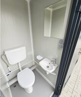 Sanitär Kabine 4x2m mit 4x WC und separaten 4x Pissior