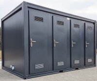 Sanitär Kabine 4x2m mit 4x WC und separaten 4x Pissior