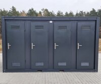 Sanitär Kabine 4x2m mit 4x WC und separaten 4x Pissior