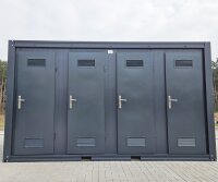 Sanitär Kabine 4x2m mit 4x WC und separaten 4x Pissior
