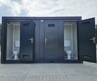 Sanitär Kabine 4x2m mit 4x WC und separaten 4x Pissior