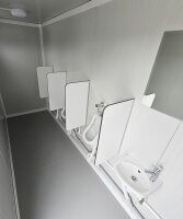 Sanitär Kabine 4x2m mit 4x WC und separaten 4x Pissior