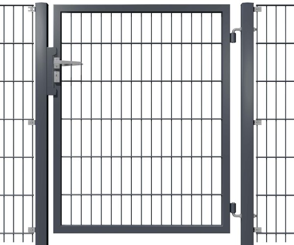 LIGHT Gartentür Zauntür 1-flügelig 1m für Zaunhöhe 2,03m Anthrazit