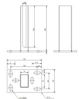 Bodenplatte Adapter 6-loch 100x150x8mm kurzer Schaft...