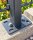 Bodenplatte Adapter 6-loch 100x150x8mm kurzer Schaft RAL7016 für Zaunpfosten